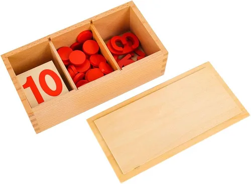 Vista 4 de Kghios Montessori Math Toy Materials Tarjetas y contadores 3 años