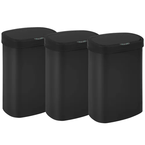 Vista 8 de Cubo de basura de cocina de 13 galones con tapa, cubo de basura automático sin contacto para cocina, cubo de basura de plástico PP con sensor de Azul