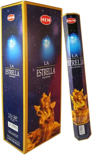 Vista 3 de The Star - Caja de seis tubos de 20 varillas - HEM Incense