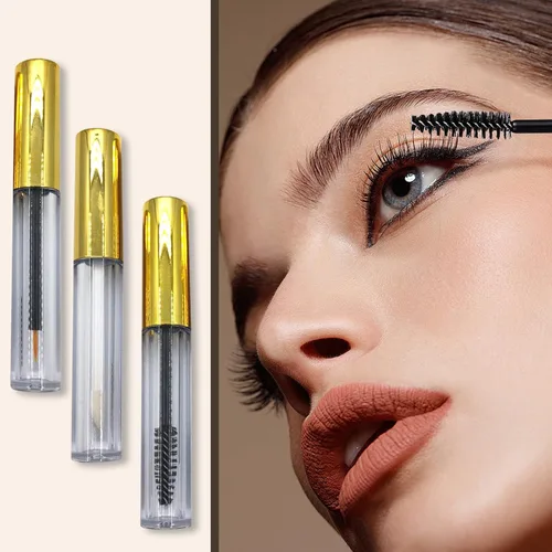 Vista 2 de Ideal Swan Botella vacía de 0.3 fl oz para delineador de ojos, botella de brillo de labios con embudo de 3 piezas e inserciones de goma para aceite