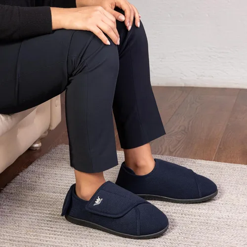 Vista 30 de EuropeanSoftest - Pantuflas clásicas con forro de rizo francés para mujer, con espuma viscoelástica 80-D, transpirables, lavables, para interiores
