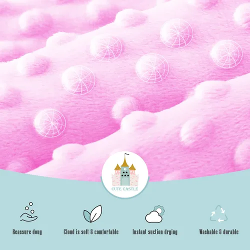 Vista 2 de Cute Castle Funda para cambiador, fundas de felpa ultra suaves con lunares de frijoles, transpirables, sábanas para cambiador de bebé para niño