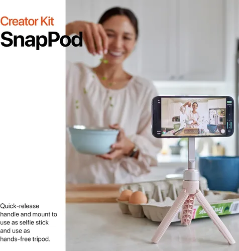 Vista 5 de ShiftCam SnapGrip Creator Kit para creadores de contenido, incluye SnapGrip, SnapLight, trípode SnapPod - Kit de vlogging para iPhone y Android