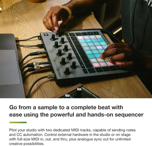Vista 8 de Novation Circuit Rhythm: Sampler y groovebox con ocho pistas de muestras para crear y realizar beats