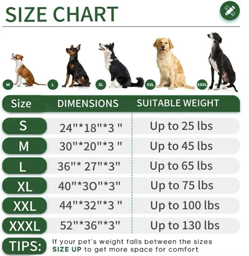 Vista 5 de KHONSU PET Cama duradera para perros al aire libre, impermeable, resistente al agua, para jaula de perro de hasta 130 libras, XXXL para perros