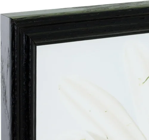 Vista 5 de Marcos anchos para foto o póster 200ASHBK de 0.75 pulgadas de ancho con acabado de grano de madera, de Craig Frames