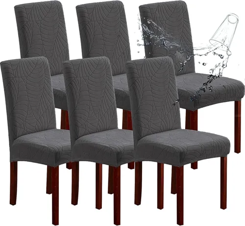 Vista 20 de Fundas elásticas para sillas de comedor resistentes a Las fundas elásticas para sillas de comedor resistentes a salpicaduras ayudan a proteger