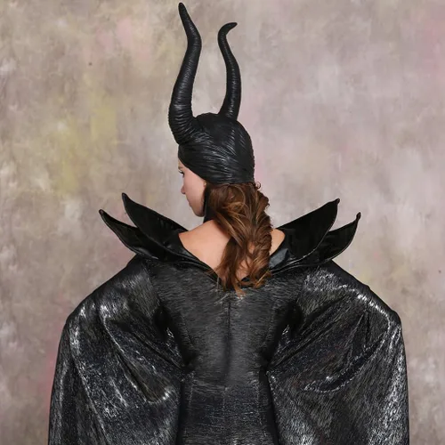 Vista 6 de CosplayDiy Disfraz de villana malvada para mujer, disfraz de reina de bruja