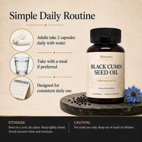 Vista 7 de Black Cumin Seed Oil 1,000 mg from Nigella Sativa, 60 Capsules, 30 Days