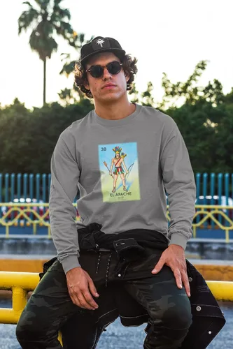Vista 5 de El Apache Loteria Card - Camiseta mexicana para hombre