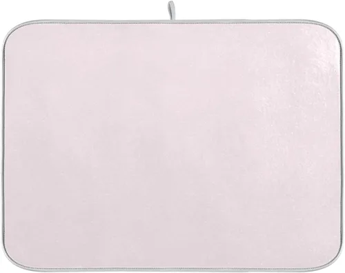 Vista 29 de Tapete de secado de platos pequeño beige XL para platos, accesorios de cocina, mostrador de microfibra, escurridor de platos, resistente al calor