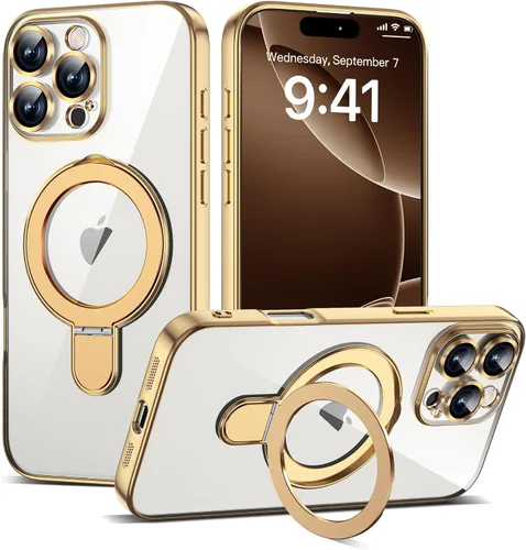 Vista 76 de Funda compatible con iPhone 12 con soporte de anillo magnético invisible [compatible con Mag-Safe] [Protector completo de lente de cámara] Funda