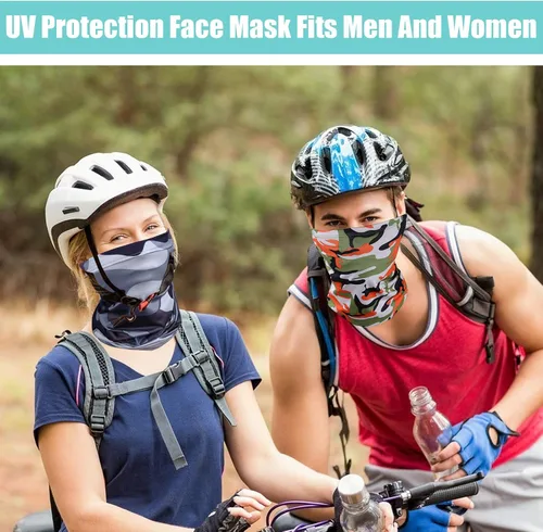Vista 7 de Sun UV Protection Face Mask Cooling Neck Gaiter Balaclava Bandana Scarf