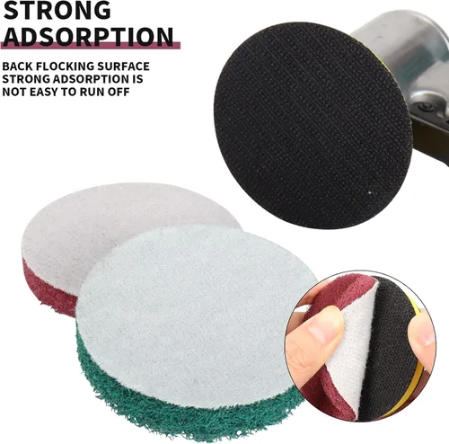 Vista 6 de Cepillo de taladro de 3 pulgadas, limpiador de azulejos y bañera resistente, kit de limpieza para el hogar, incluye accesorio de taladro, 5 rojas, 5