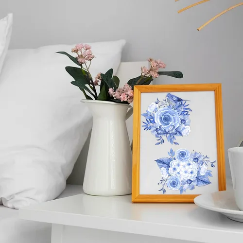 Vista 6 de 28 hojas de papel para álbumes de recortes, papeles especiales florales para álbumes de recortes de 160 g / m², paquete de papel para manualidades
