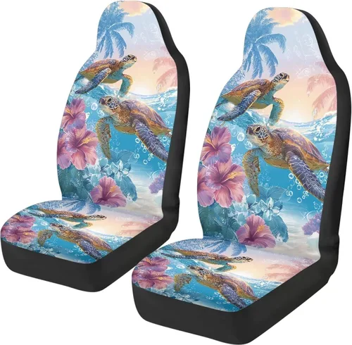 Vista 40 de Juego de 2 fundas de asiento delantero de automóvil, con diseño de bandera estadounidense, juego de 2 accesorios automotrices extraíbles, ajuste