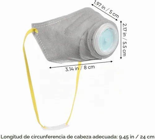 Vista 2 de Cubrebocas protector transpirable para perro, para polvo, 5 filtros, ajustable, cara de perro pequeño para contaminación al aire libre, bozal ligero