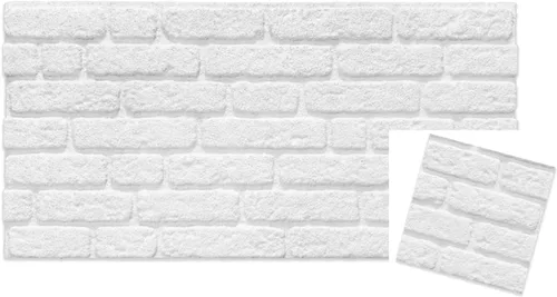 Vista 39 de IZODEKOR Paneles de pared 3D con efecto ladrillo, revestimiento, aspecto de piedra, revestimiento de espuma de poliestireno para sala de estar
