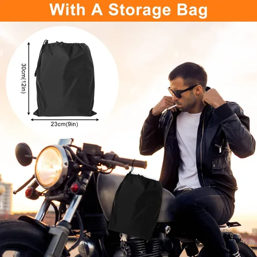 Vista 6 de Funda impermeable para motocicleta de repuesto para Harley Davidson Cruiser Iron 883/FAT BOY 114/HERITAGE Classic 114 con orificio para candado