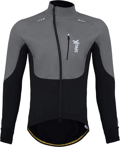 Vista 2 de Sparx Performance - Chaqueta térmica para ciclismo de invierno, resistente al viento, de alta visibilidad
