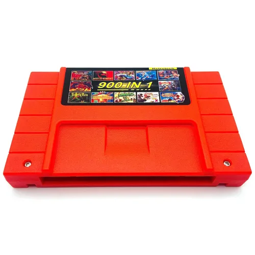 Vista 3 de Retrotech Super 900 In 1 Cartridge For SNES Super Nintendo 16Bit Game Console - Red
