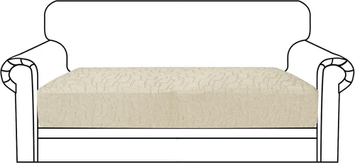 Vista 34 de MAXIJIN Fundas de cojín impermeables para sofá, funda de cojín individual de asiento de silla, fundas elásticas para sofá modular con parte inferior