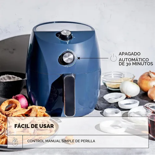 Vista 4 de Crux Freidora de aire manual de 3.7 cuartos de galón, precalentamiento más rápido, sin aceite, comida rápida y saludable cocinada uniformemente cada