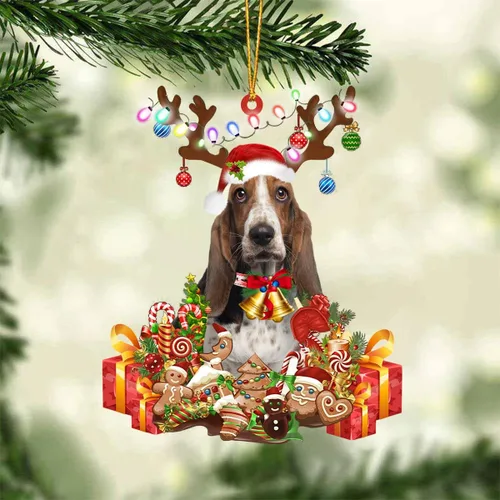 Vista 11 de Nazenti Adorno de Navidad personalizado de reno de Alaskan Malamute – Adorno de perro personalizado para amantes de las mascotas, acrílico plano