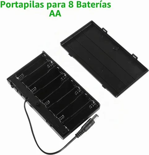 Vista 3 de Aobao 3 unids 8x1.5V 12V AA caja de la caja del sostenedor de la batería con DC 0.217x0.083 in conector macho con cable interruptor