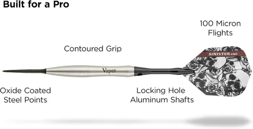 Vista 3 de Viper Dardos siniestros con punta de acero de tungsteno al 95%