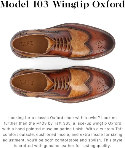 Vista 3 de TAFT 365 Modelo 103 Wingtip Oxford para hombre