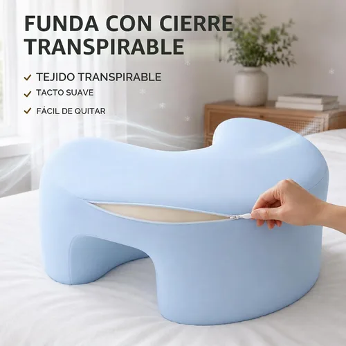 Vista 6 de AM AEROMAX - Almohada de espuma viscoelástica con agujero para el brazo, 7 pulgadas, color azul Cervical/neck/shoulder/rotator cuff pain relief