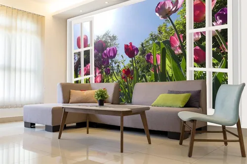 Vista 12 de Murales de pared 3D de estrellas de montañas, cielo nocturno, arte mural para despegar y pegar, calcomanías de pared extraíbles para sala de estar