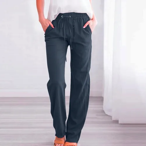 Vista 2 de Pantalones casuales para mujer, pantalones de vestir para mujer, pantalones de yoga para mujer, pantalones capri casuales de cintura alta