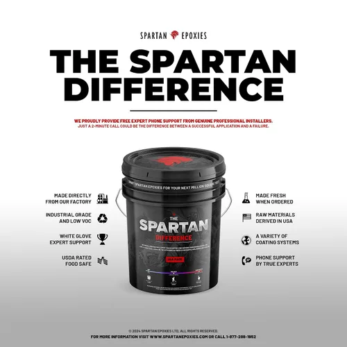 Vista 6 de Sistema de revestimiento epoxi industrial de bajo contenido de COV ULTRACOAT Spartan Epoxies de Fierce Brands para pisos, opciones metálicas
