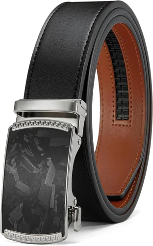 Vista 49 de CHAOREN Cinturón para hombre de cuero con trinquete - Ajuste personalizable, estilo sin esfuerzo (35 mm)