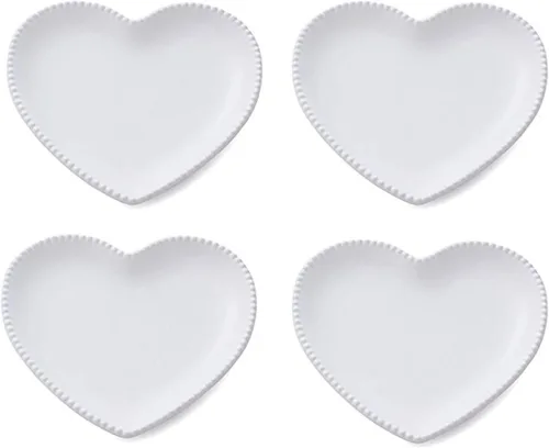 Vista 4 de CHOOLD Elegante plato de postre en forma de corazón de cerámica para fiesta de cocina, 7 pulgadas - 1 unidad