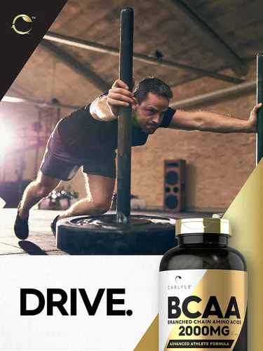 Vista 6 de Carlyle BCAA Cápsulas 2000 mg 400 píldoras en polvo Mezcla de suplemento de aminoácidos para mujeres y hombres con L-isoleucina