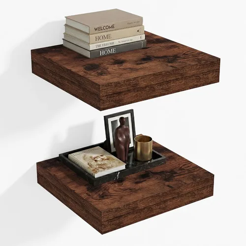 Vista 42 de Heimlove Estantes Flotantes de 12 Pulgadas de Profundidad, Estante de Pared de 12 x 12 Pulgadas de Largo, Estante de Exhibición y Almacenamiento