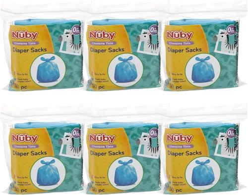 Vista 9 de Nuby Bolsas desechables para pañales, aroma fresco de polvo para bebé, paquete de 2 (50 unidades cada paquete)