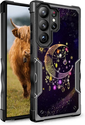 Vista 13 de Compatible con Samsung Galaxy S23, funda híbrida de doble capa con diseño gráfico resistente para Samsung Galaxy S23 (atrapasueños)