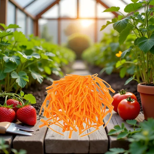 Vista 6 de 50 clips de fijación de plantas de jardinería, clips de plástico para trepar plantas, clips de fijación fijos, herramienta fijadora de tenedor