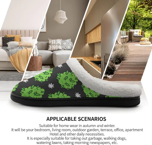 Vista 8 de KEHUASW Trendy Slipper weed Slippers Cannabis leafs Mens Bedroom Slippers Slide Slipper Women Bed House Slippers Washable House Slipper