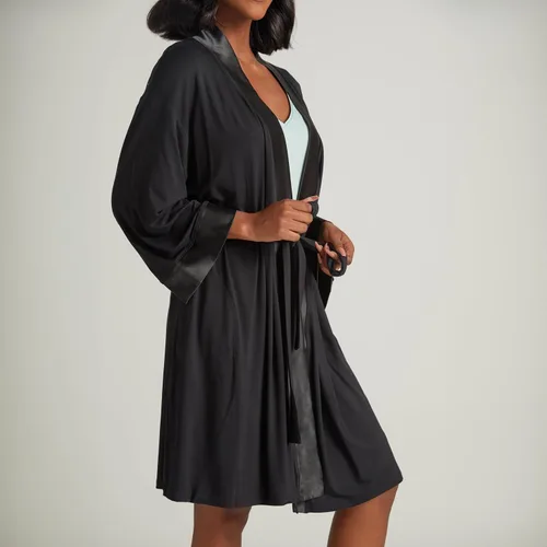 Vista 4 de Faceplant Bamboo® Kimono Lounge Robe Comodidad de lujo Ropa de dormir ecológica