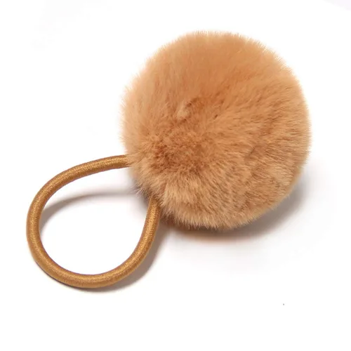 Vista 11 de SUSULU Bandas elásticas de pelo sintético de conejo con pompón para mujer, banda de goma con soporte de cola de caballo de 2.0 in, accesorios 6