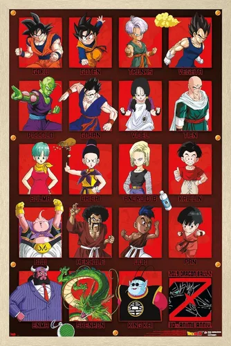 Vista 13 de Trends International Dragon Ball Z - Póster de pared de aniversario, 22.375 x 34 pulgadas, versión premium sin marco