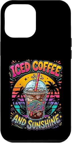 Vista 26 de Iced Coffee Sunshine Palm Trees Retro Summer Drink Case for iPhone 17