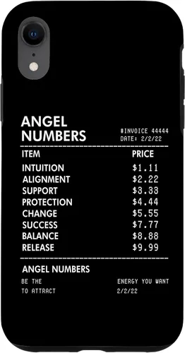 Vista 25 de iPhone 16 Números Ángel Recibo 111 222 333 444 Estuche de numerología espiritual