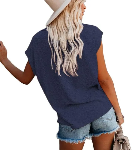 Vista 50 de CNFUFEN Camisetas de manga corta/larga para mujer, a la moda, casual, de verano, ligeras, sólidas, de moda