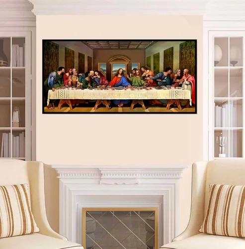 Vista 3 de liziciti Kits de pintura de diamantes para adultos y niños, la última cena de gran tamaño 5D diamante imagen gema arte arte kit completo pintura